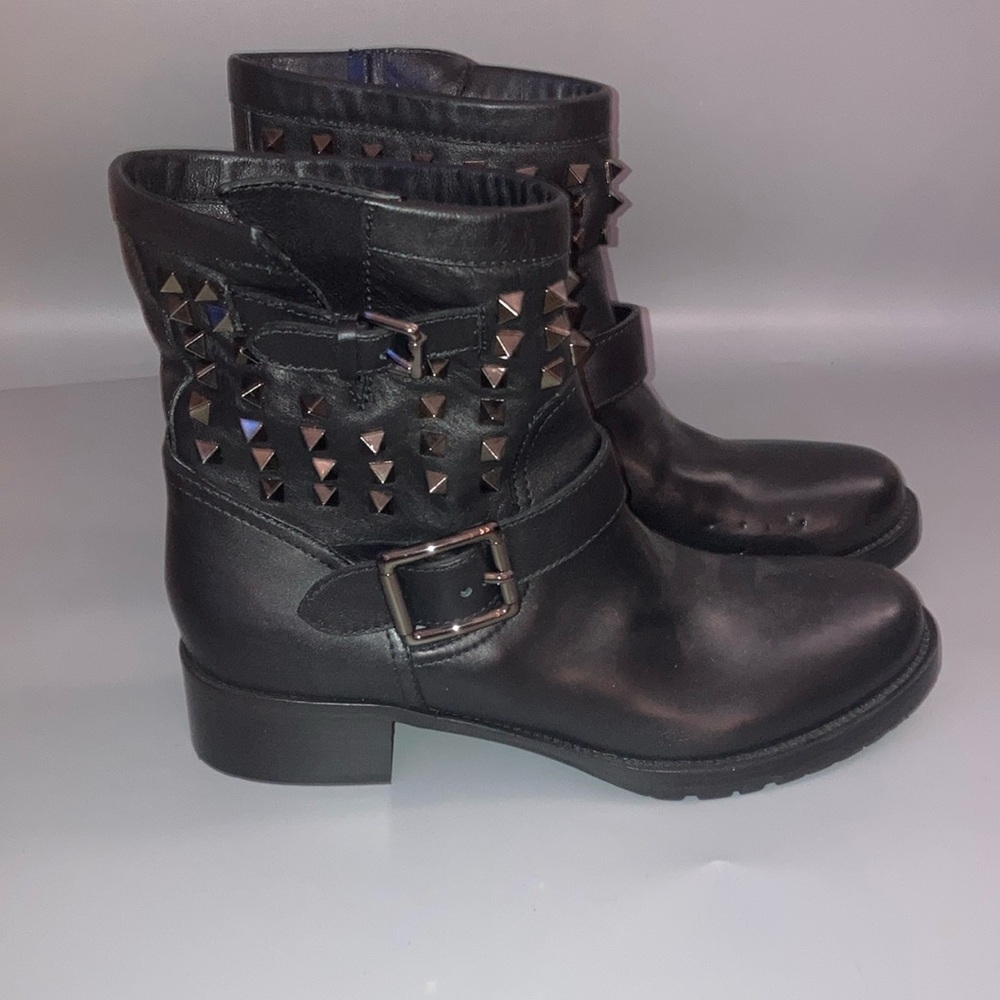 Valentino Black Studded Combat Boots